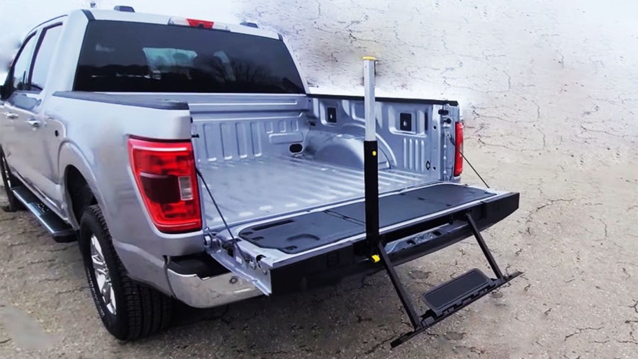 The Ford F-150 Tailgate with the built-in step out