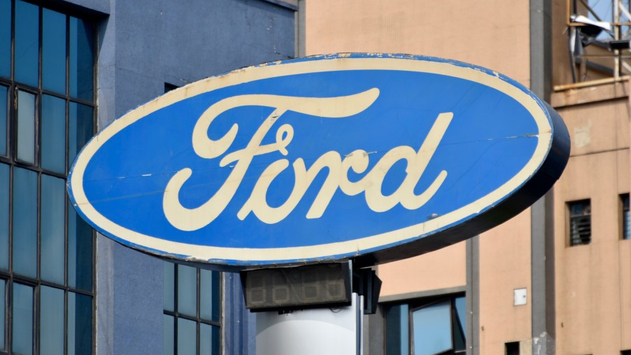 Ford motor company logo, owner of Ford and other luxury brands.