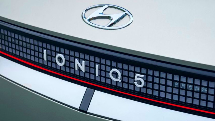 The front of a 2023 Hyundai Ioniq 5.