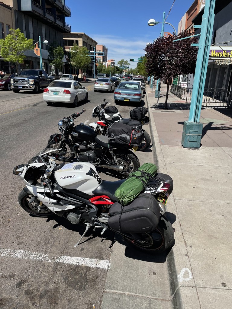 Bike sparked in a downtown