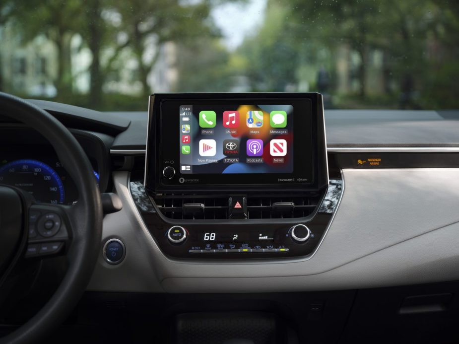 Infotainment system in 2023 Toyota Corolla