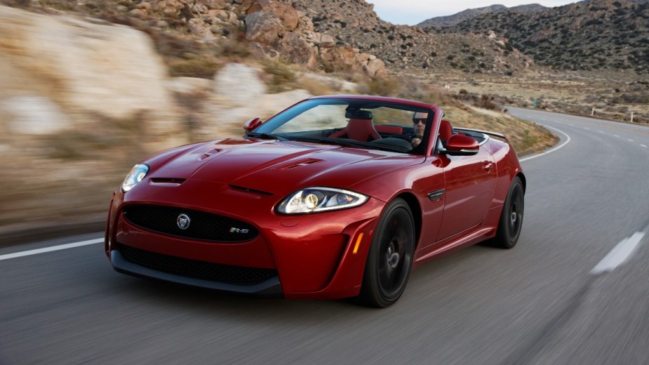 a jaguar xkr s, a sporty convertible that offers remarkable performance