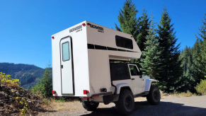 Jeep Wrangler with a Backwoods Camper Co. shell