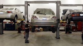 Maintenance performed on Lexus models, which received high J.D. Power marks in 2003