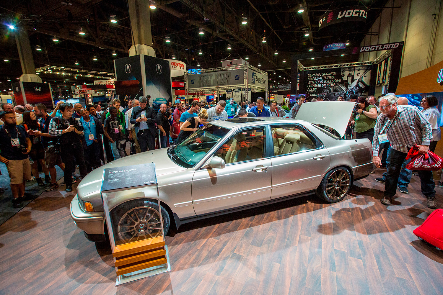1993 Acura Legend that belongs to rapper Ludacris on display at SEMA show in 2015
