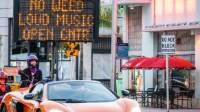 Miami Beach loud car music and exhaust