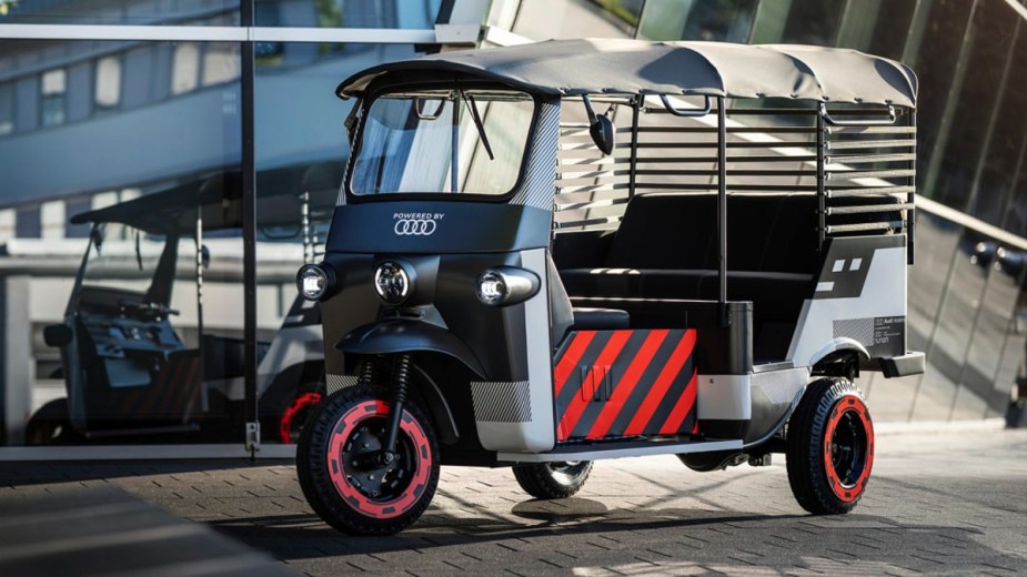 Nunam Rickshaw powered by Audi e-tron batteries designed to transport goods in India and Thailand