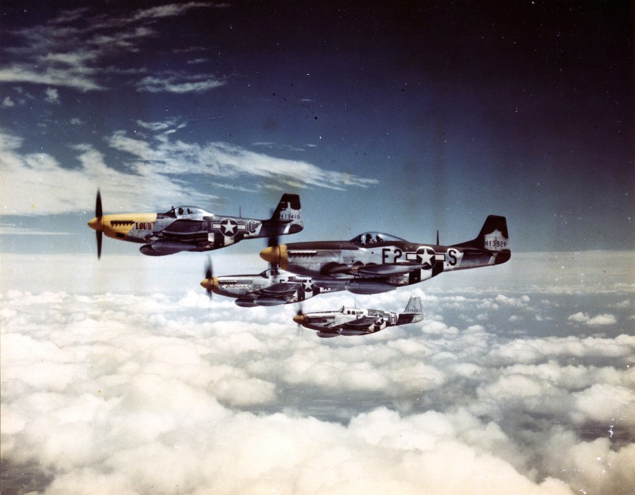 The P-51 Mustang is a WWII fighter plane that lent its storied name to the Ford pony car.