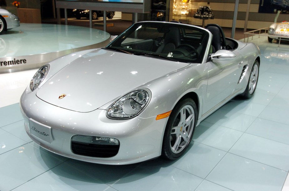 The Porsche Boxster on display at the North American International Auto Show in Detroit, Michigan.