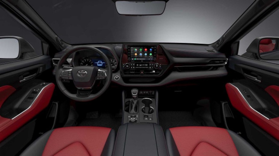 Red and Black Interior Toyota Highlander XSE