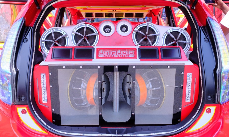 Speakers Take Up the Entire Rear Cargo Area