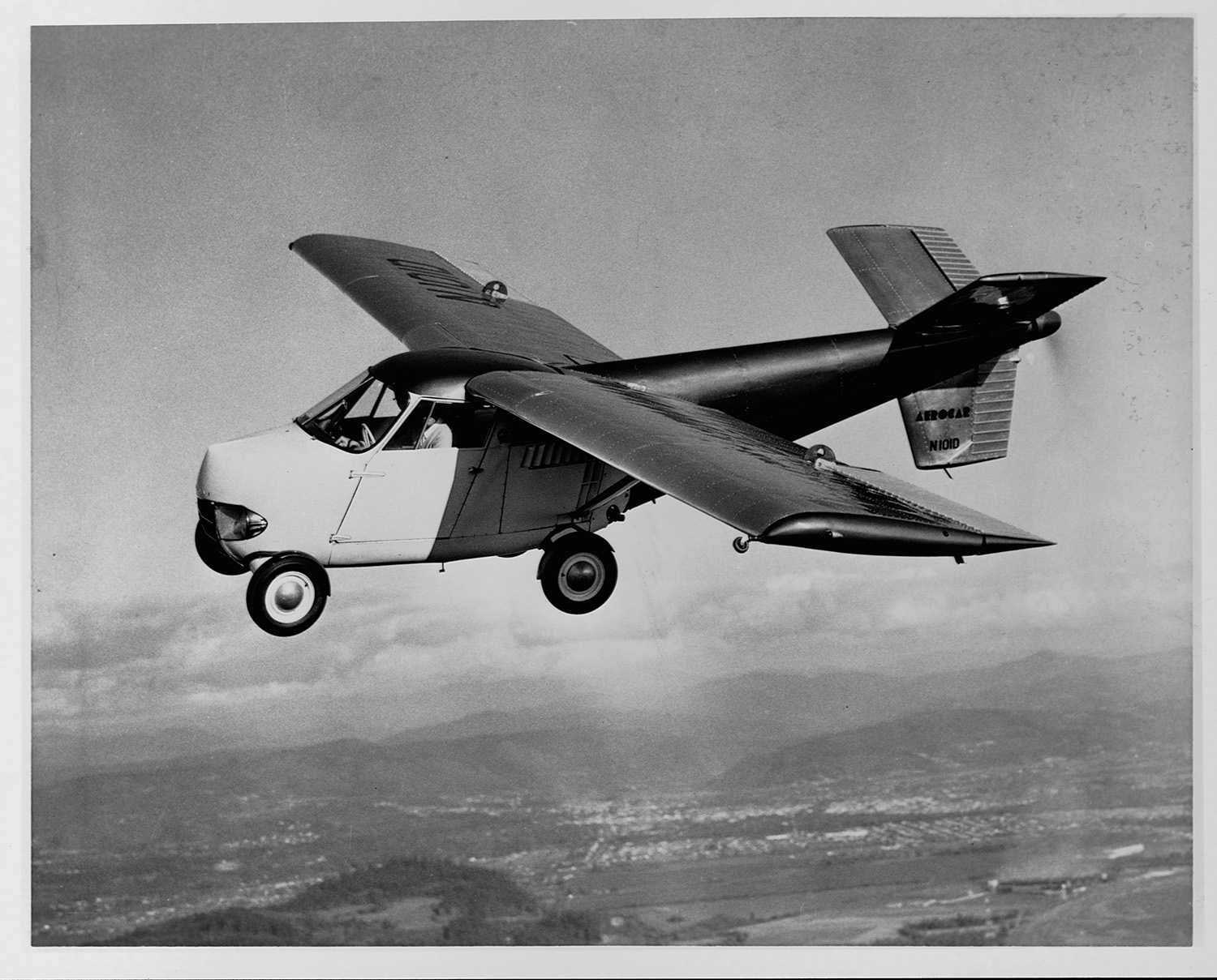Taylor Aerocar Flying Car N101D in the air