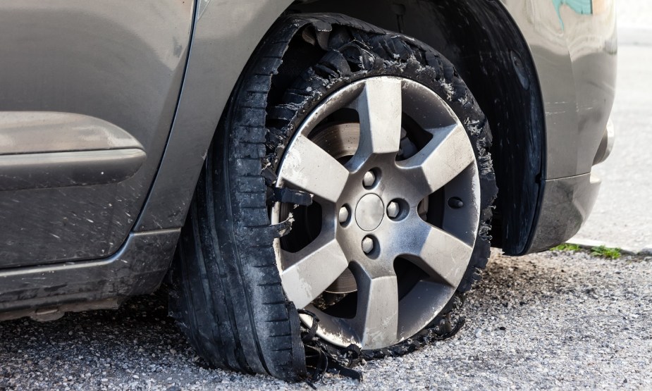 A Tire Blowout can happen from a puncture