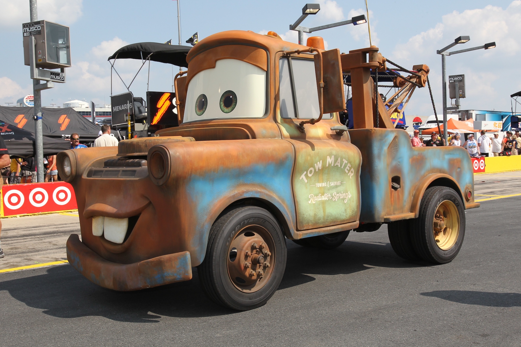 Tow Mater from the 'Cars' movies.