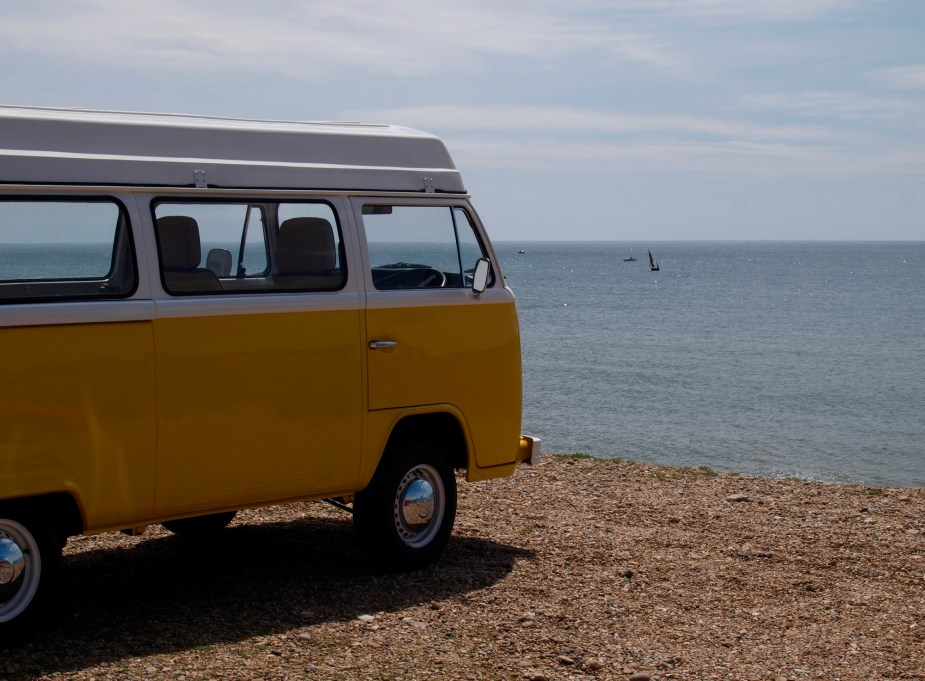 A Volkswagen Van like this one in yellow played Eduardo Franco's Surfer Boy Pizza van in Stranger Things 4.