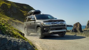 The best large SUVs with three rows include the Ford Expedition shown here