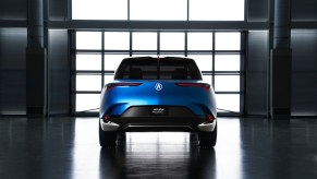 A rear view of the Acura Precision EV Concept.