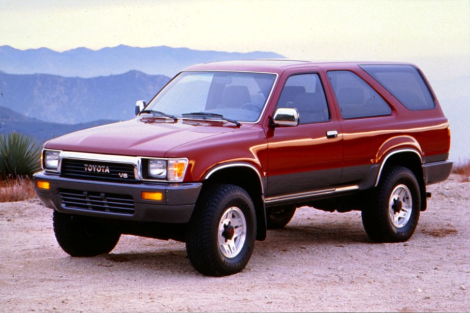  A red-and-gray second generation 4Runner.