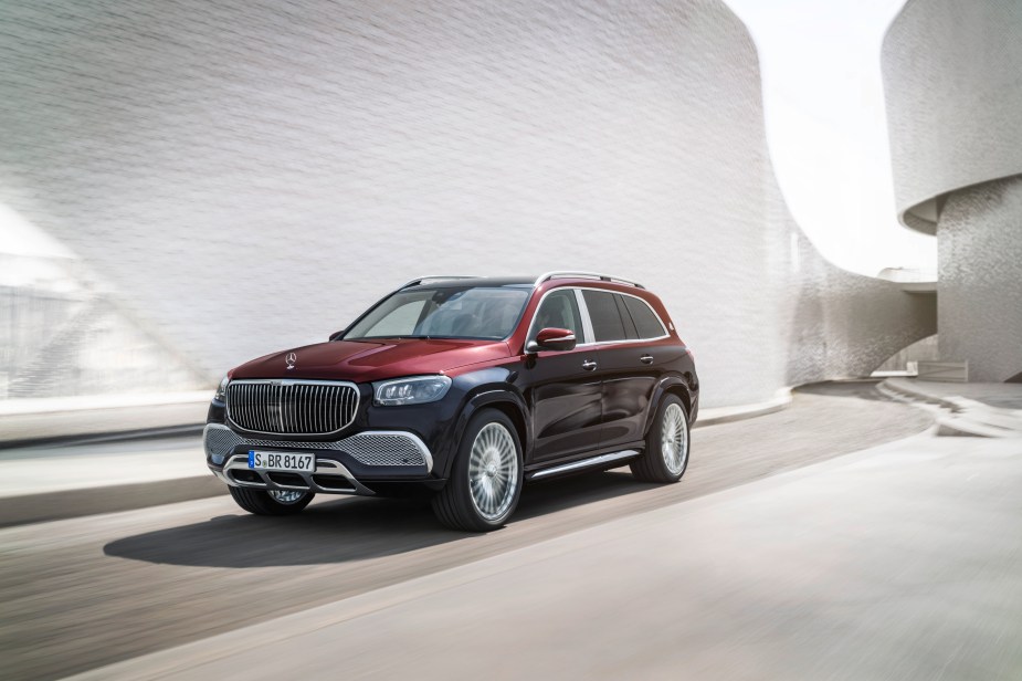 2021 black and red maybach GLS600