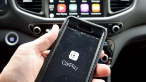 Apple CarPlay being used through an iPhone smartphone in a 2017 Hyundai Ioniq