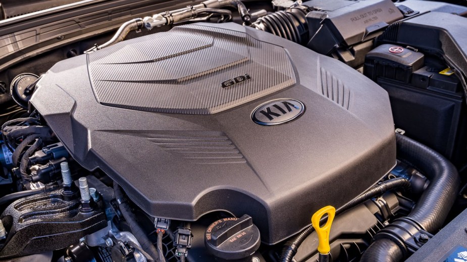 the 3.3 liter v6 engine of a 2020 kia cadenza, a smooth driving sedan