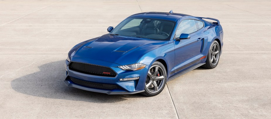 A Ford Mustang is quicker than a Kia Stinger, especially the GT trim.