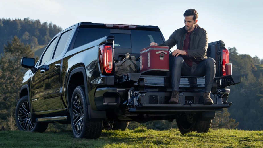 A 2022 GMC Sierra 1500 MuiltiPro tailgate is perfect for football games.