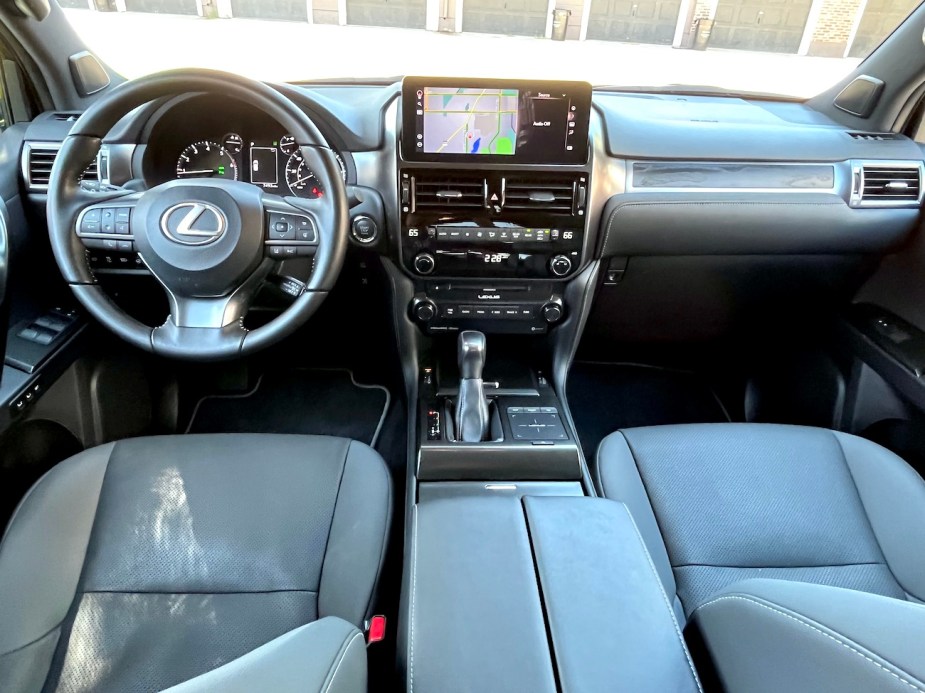A front interior view of the 2022 Lexus GX 460.
