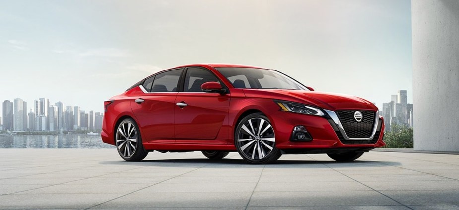 a 2022 nissan altima, a midsize sedan that suffered a drop in score under the new testing