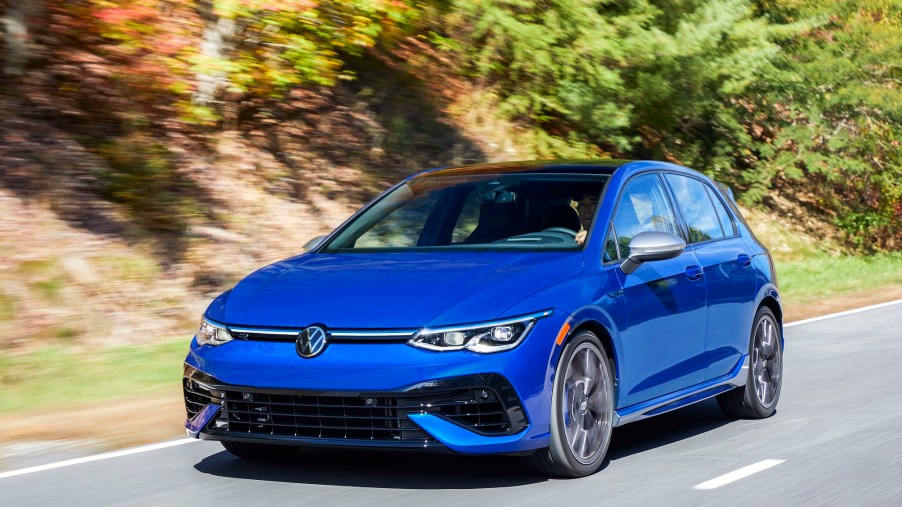 The 2022 Volkswagen Golf R is a hot hatchback with the new Honda Civic Type R in its crosshairs.