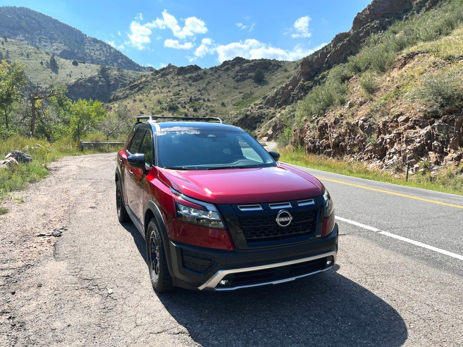 Nissan Pathfinder Rock Creek 2023 is located on the side of Wadi Road.
