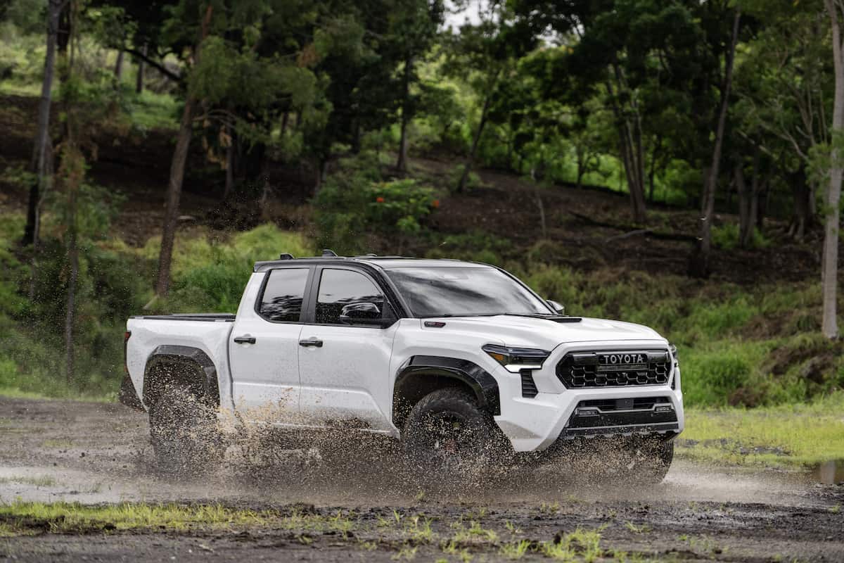 The 2024 Toyota Tacoma TRD Pro off-roading in water