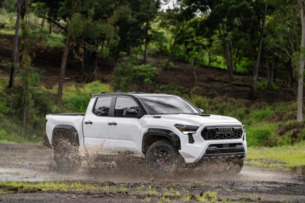 The 2024 Toyota Tacoma TRD Pro off-roading in water 