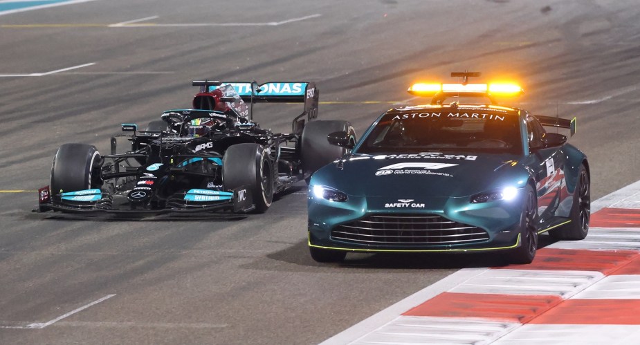 The Aston Martin Vantage, like the Mercedes-Benz AMG GT, is one of the most recent F1 safety cars.