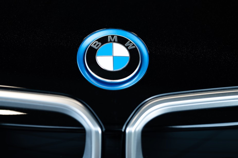 BMW logo on of their luxury cars. 