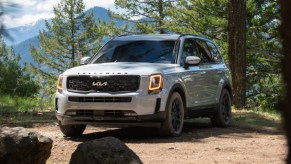 The Kia Telluride is one of the best SUVs to comfortably fit three car seats across