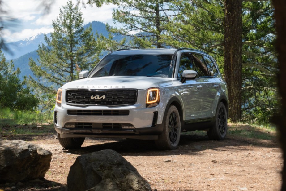 The Kia Telluride is one of the best SUVs to comfortably fit three car seats across