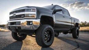 Black Chevy Truck Lifted for off-road fun