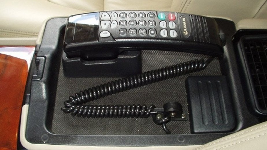 Car Phone in a 1990s Lexus
