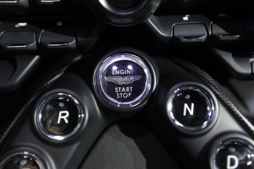 In an Aston Martin like this, a lit start button could reveal that car cranks but won't start.