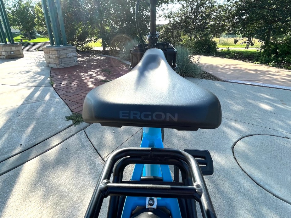 The Ergon seat on the Cero One makes for a comfortable ride.