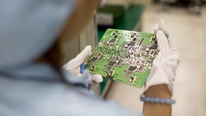 The production of automotive microchips such as this semiconductor have yet to recover from the COVID pandemic.