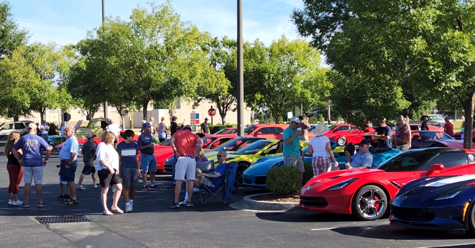 The Crowd Gathering at Cars and Coffee in Myrtle Beach