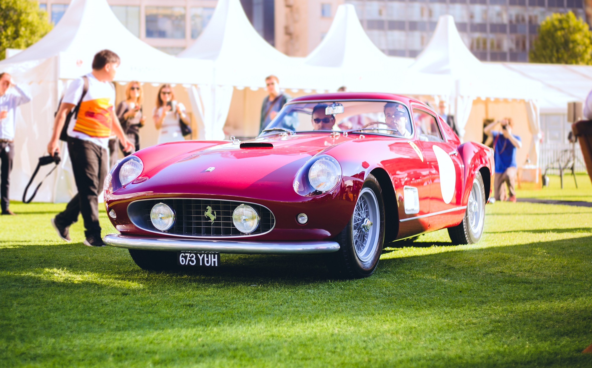 A Ferrari 250GT at a specialty show