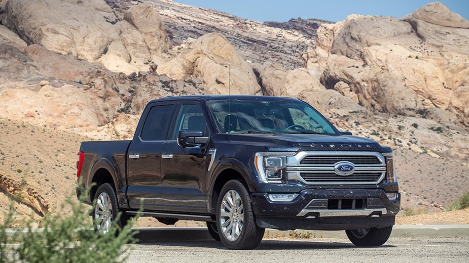 As a full-size truck, the Ford F-150 does come standard with RWD.