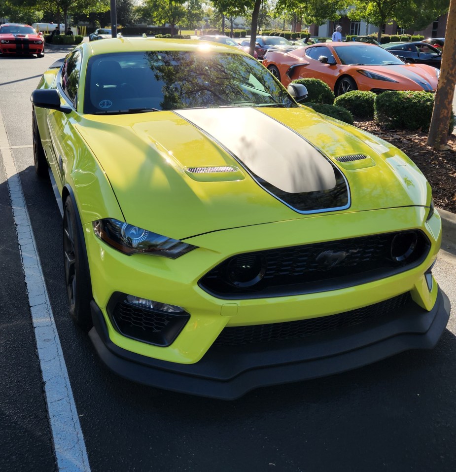 Yellow Ford Mustang Mach 1