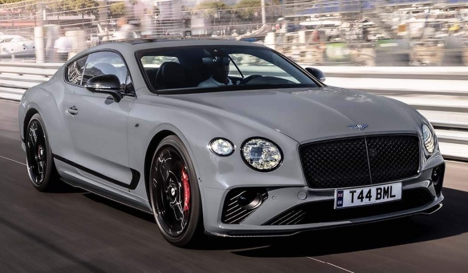 Front angle view of 2022 Bentley Continental GT, highlighting why car grilles are so large