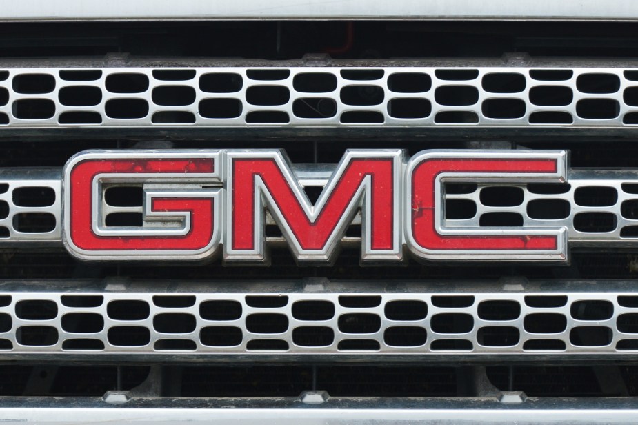 GMC logo, maker of the GMC Canyon. 
