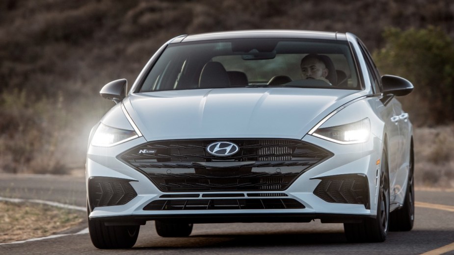 a 2021 hyundai sonata n line, the sportiest and fastest sonata model available