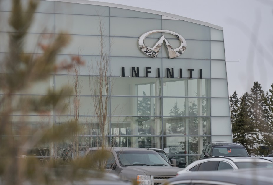 Infiniti dealership, maker of a full size SUV. 